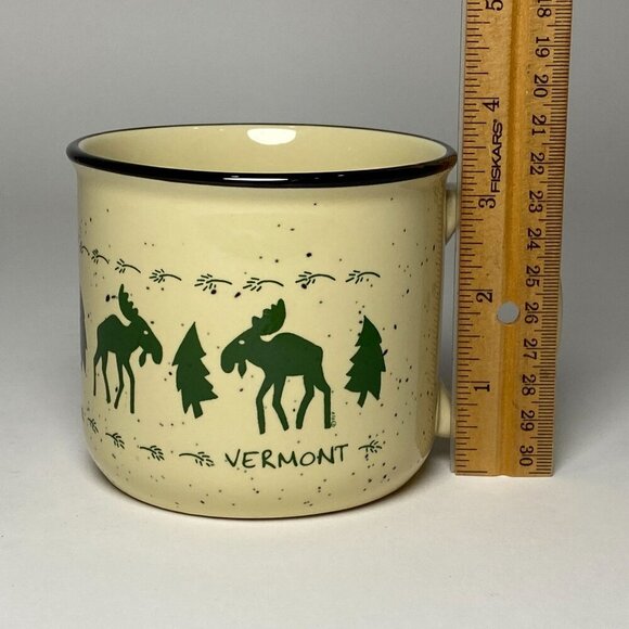 Vermont Moose Coffee Mug Cup Ceramic Heavy Speckled Wildlife Travel Souvenir - Picture 7 of 7